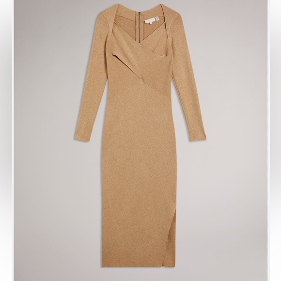 NWT TED BAKER LONDON Tabytha Slim Fit Cross Over Knit Dress - Picture 6 of 14